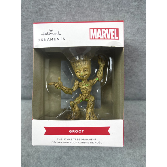 2021 Hallmark Marvel‎ Guardians Dancing Baby Groot Christmas Tree Ornament - Picture 1 of 2